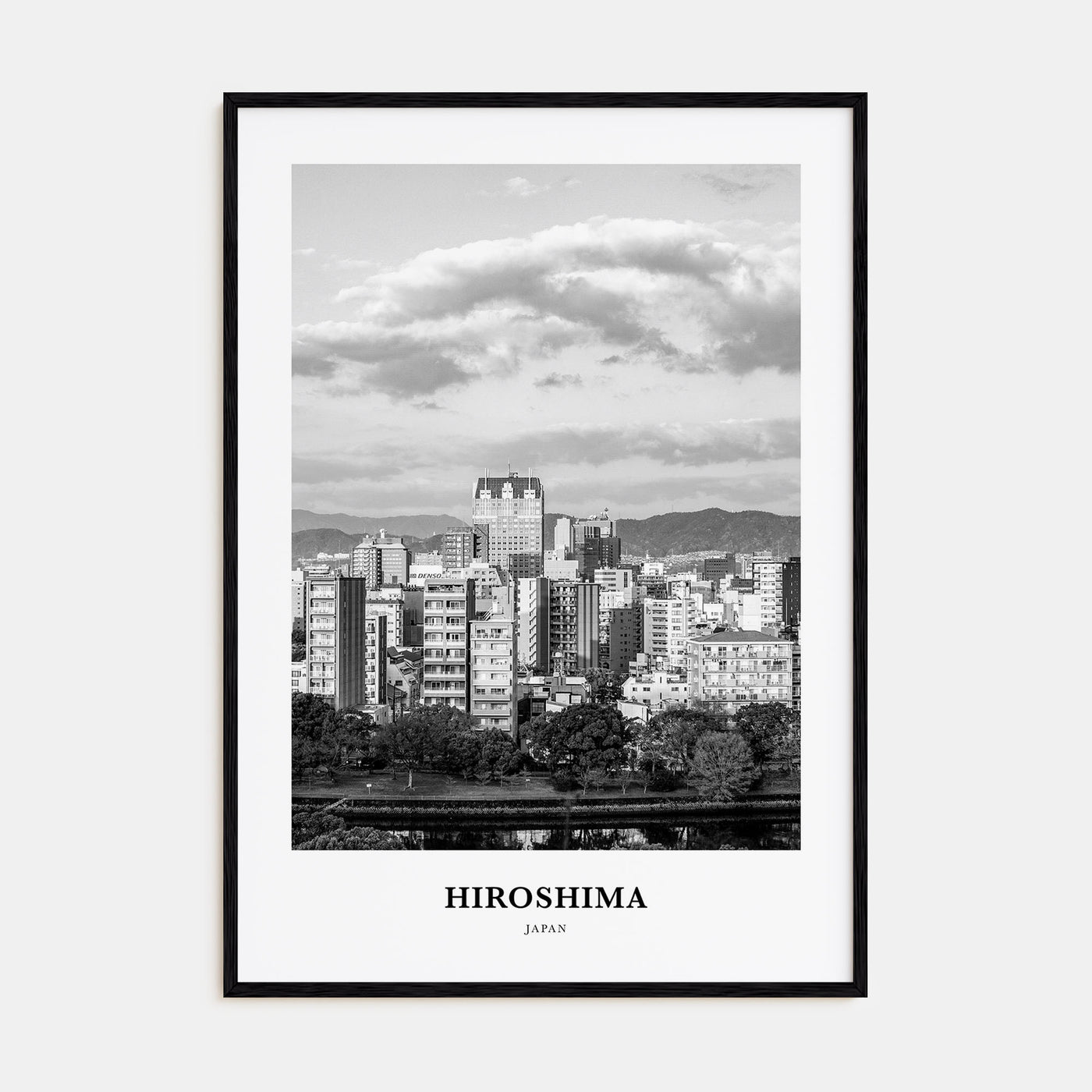 Hiroshima Portrait B&W Poster