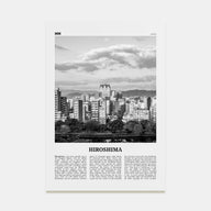 Hiroshima Travel B&W Poster