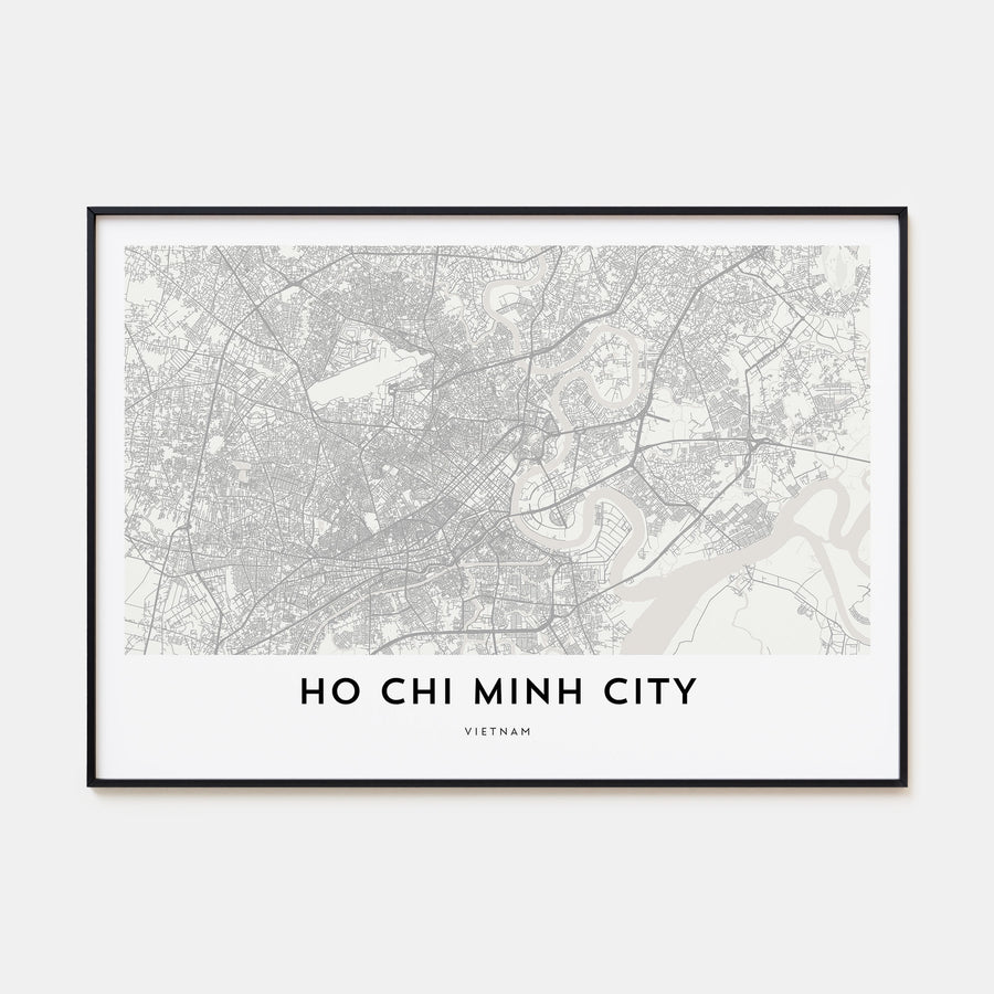 Ho Chi Minh City Map Landscape Poster