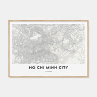Ho Chi Minh City Map Landscape Poster