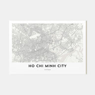 Ho Chi Minh City Map Landscape Poster