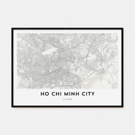 Ho Chi Minh City Map Landscape Poster