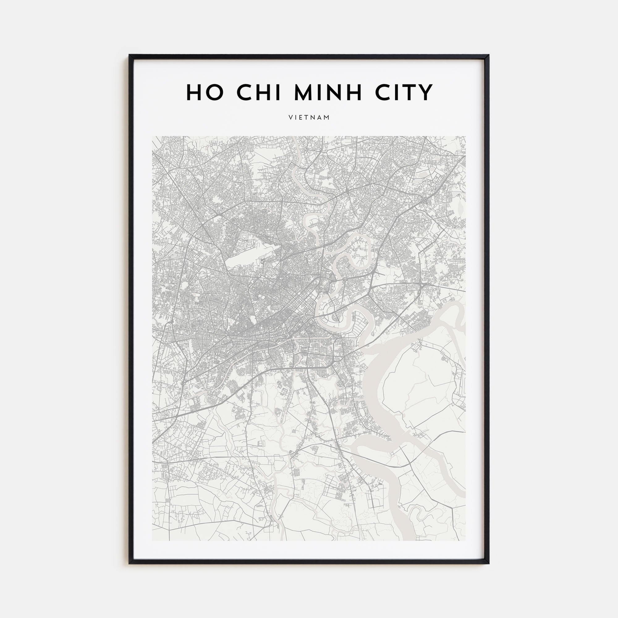 Ho Chi Minh City Map Portrait Poster
