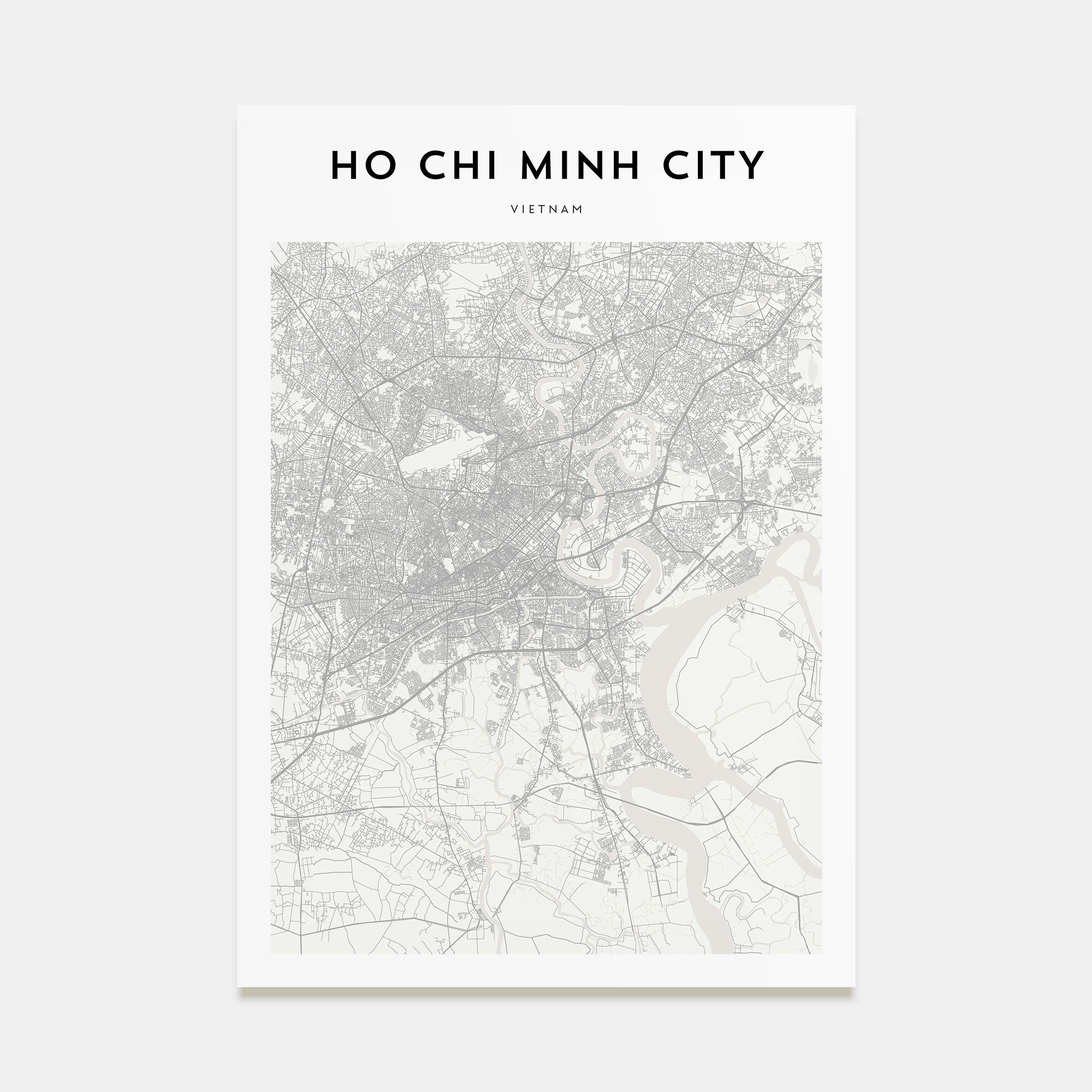 Ho Chi Minh City Map Portrait Poster