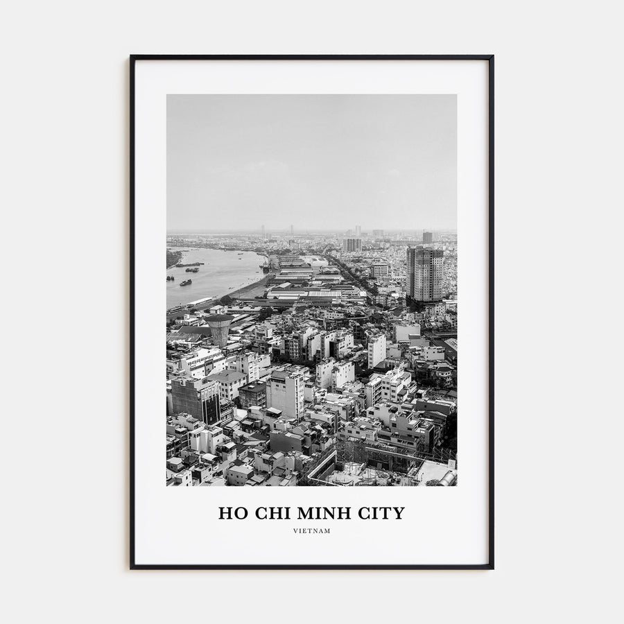 Ho Chi Minh City Portrait B&W Poster
