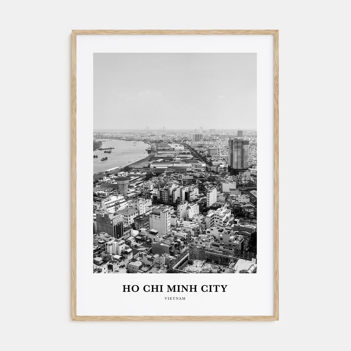 Ho Chi Minh City Portrait B&W Poster