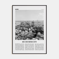 Ho Chi Minh City Travel B&W Poster