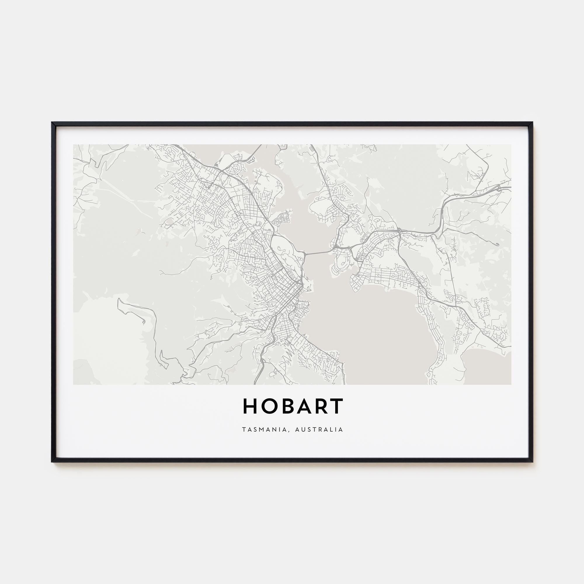 Hobart Map Landscape Poster