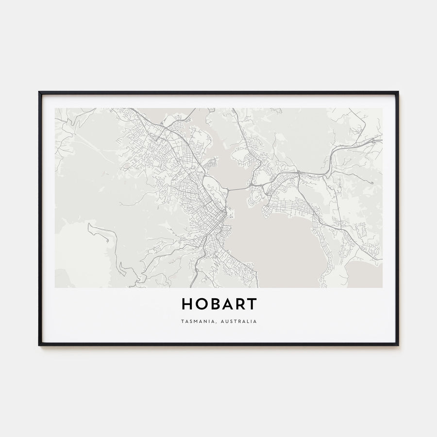 Hobart Map Landscape Poster