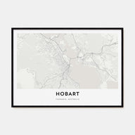Hobart Map Landscape Poster