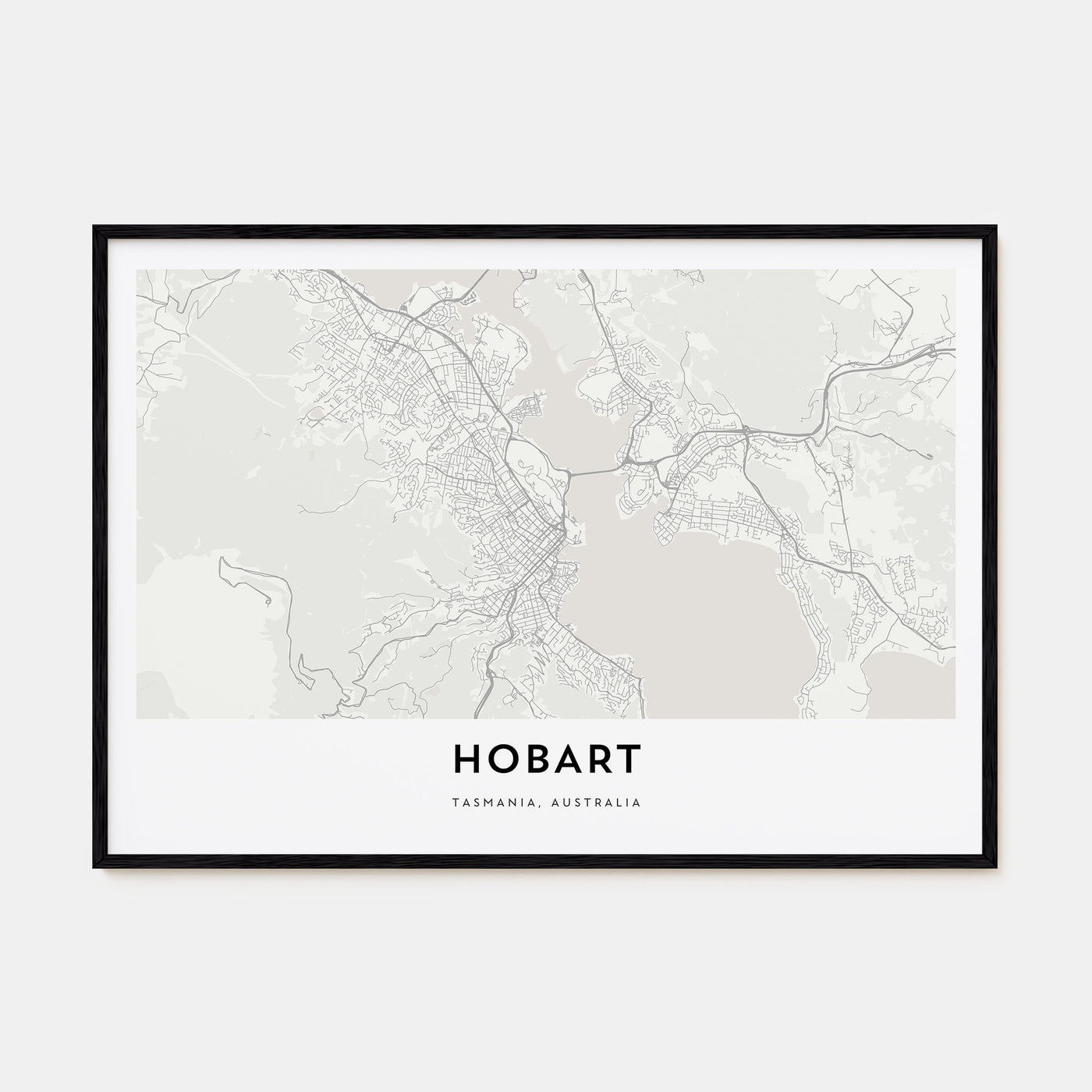 Hobart Map Landscape Poster