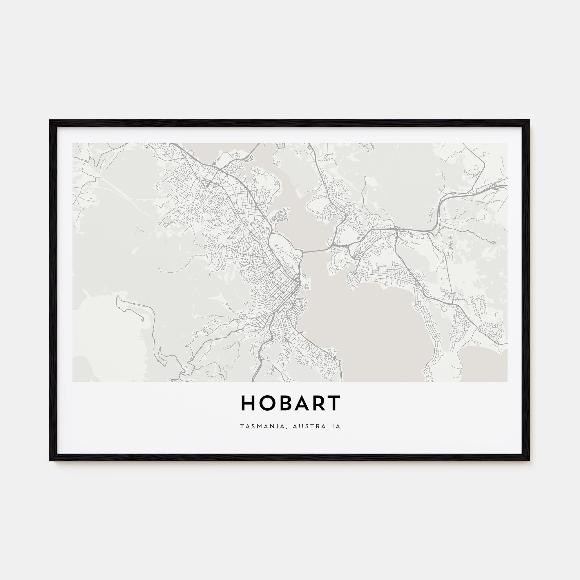 Hobart Map Landscape Poster