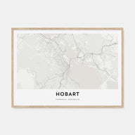 Hobart Map Landscape Poster