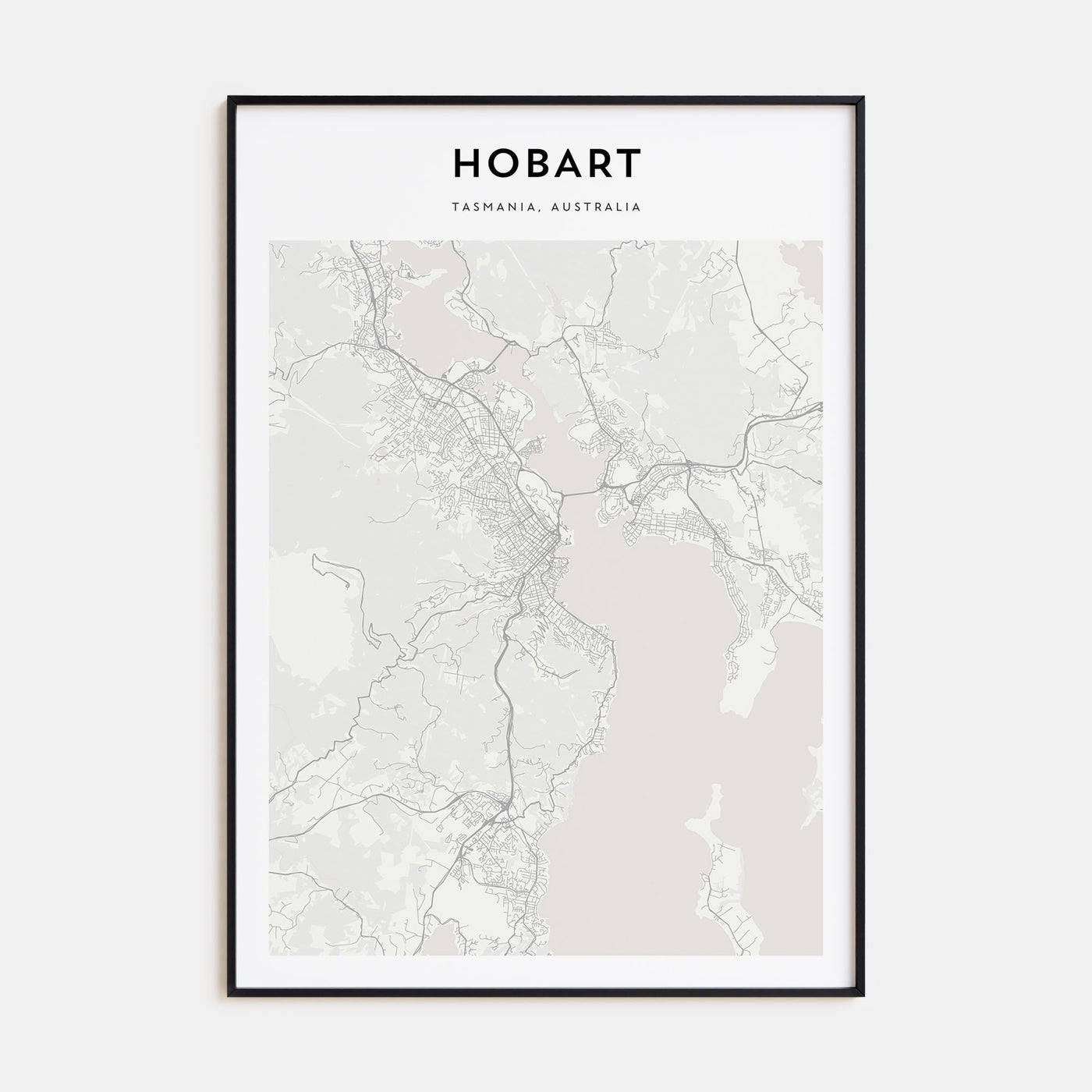 Hobart Map Portrait Poster