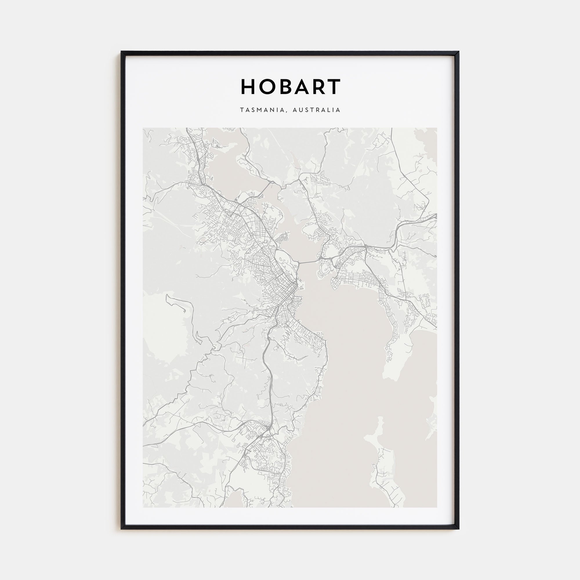 Hobart Map Portrait Poster
