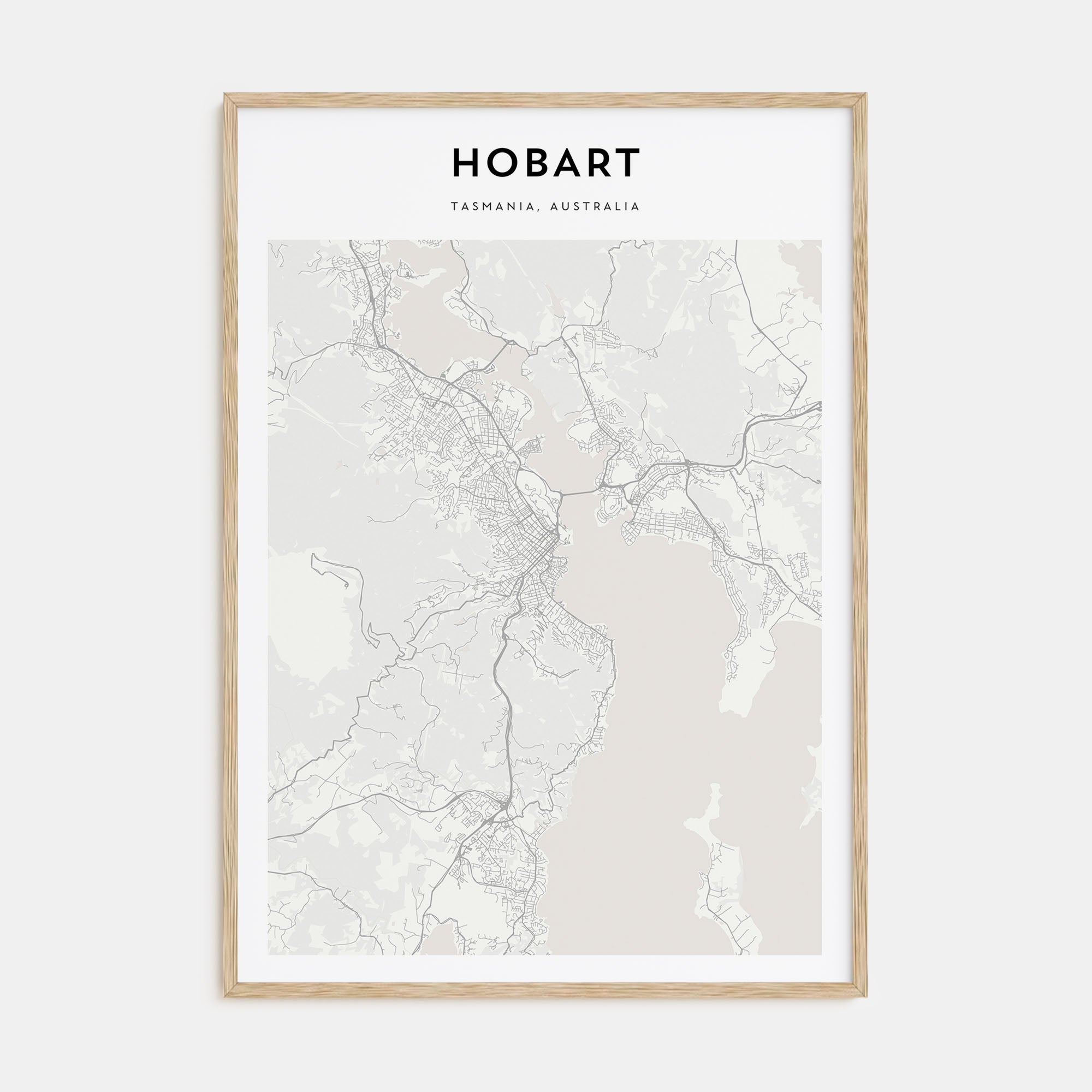 Hobart Map Portrait Poster
