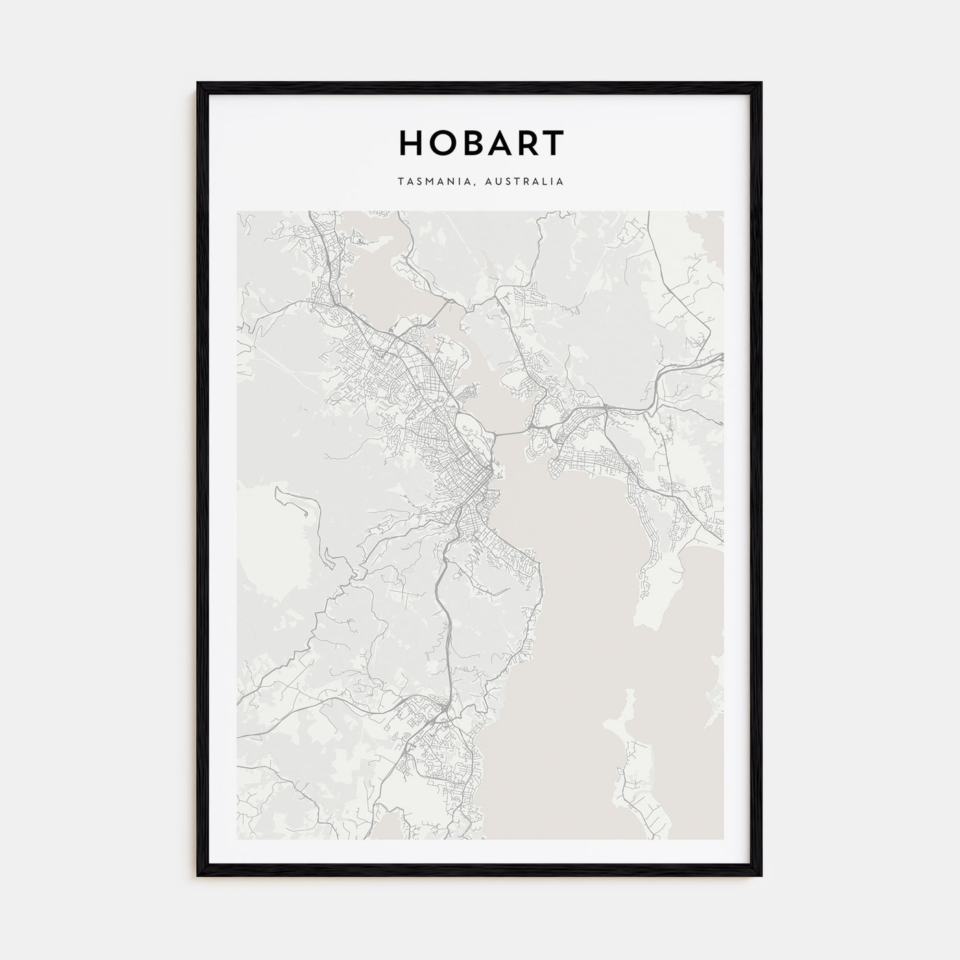 Hobart Map Portrait Poster