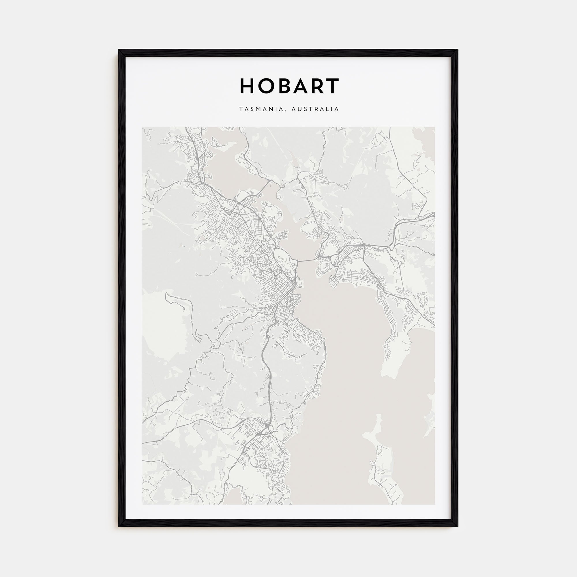 Hobart Map Portrait Poster