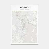 Hobart Map Portrait Poster