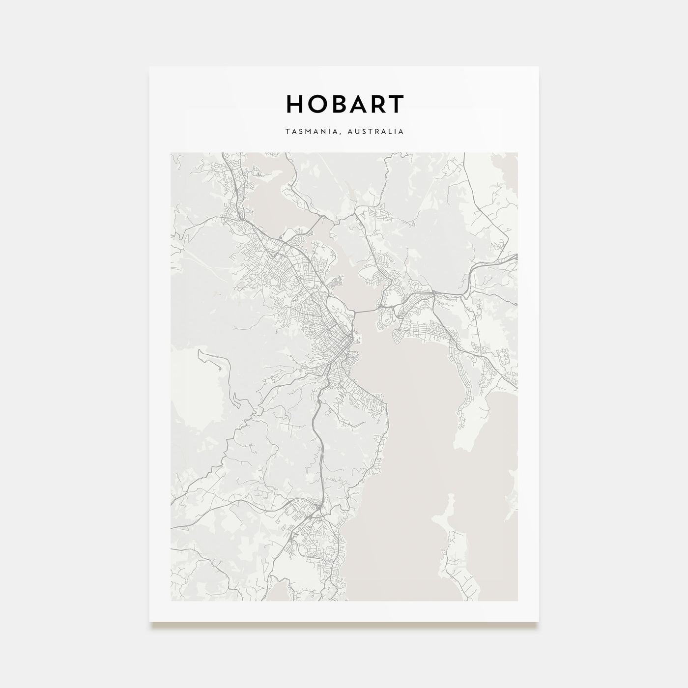 Hobart Map Portrait Poster