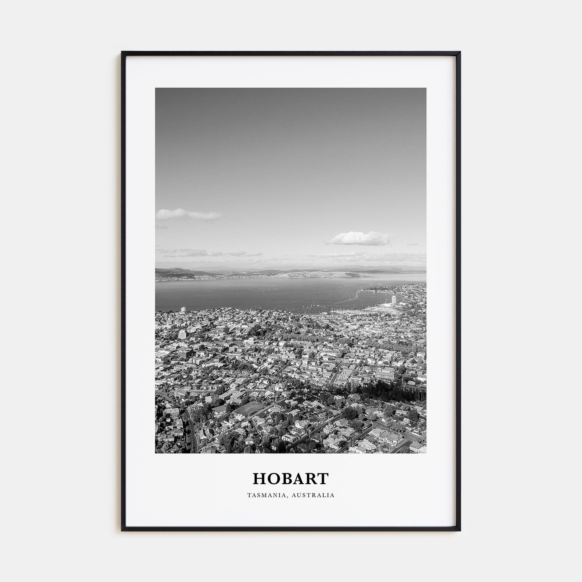 Hobart Portrait B&W Poster