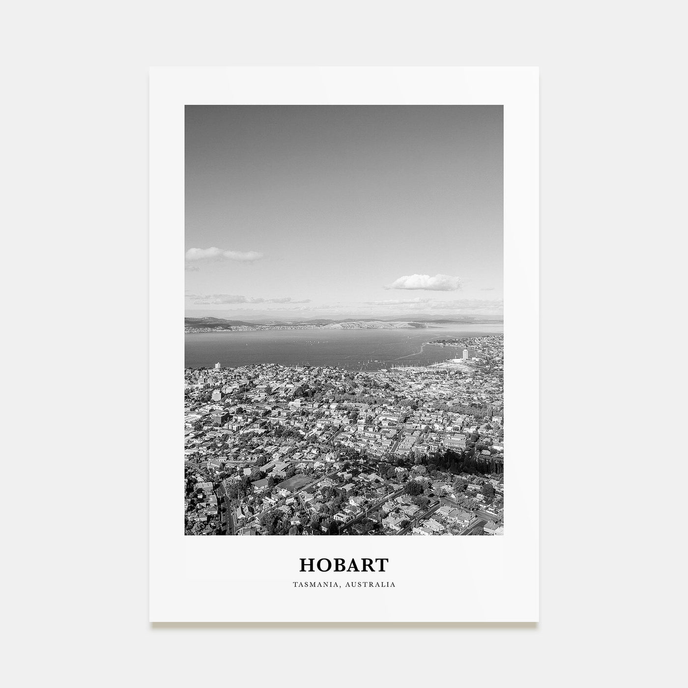 Hobart Portrait B&W Poster