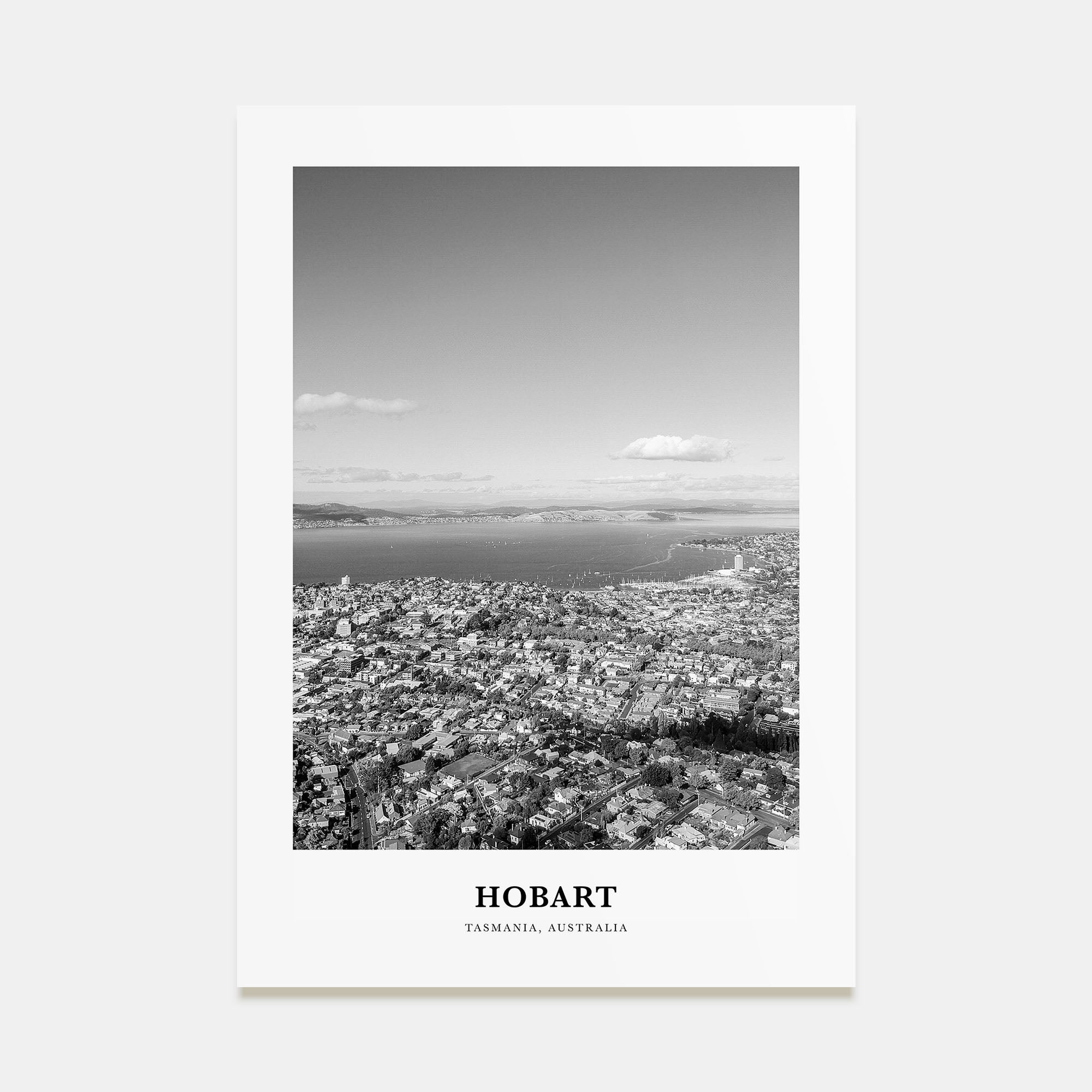 Hobart Portrait B&W Poster