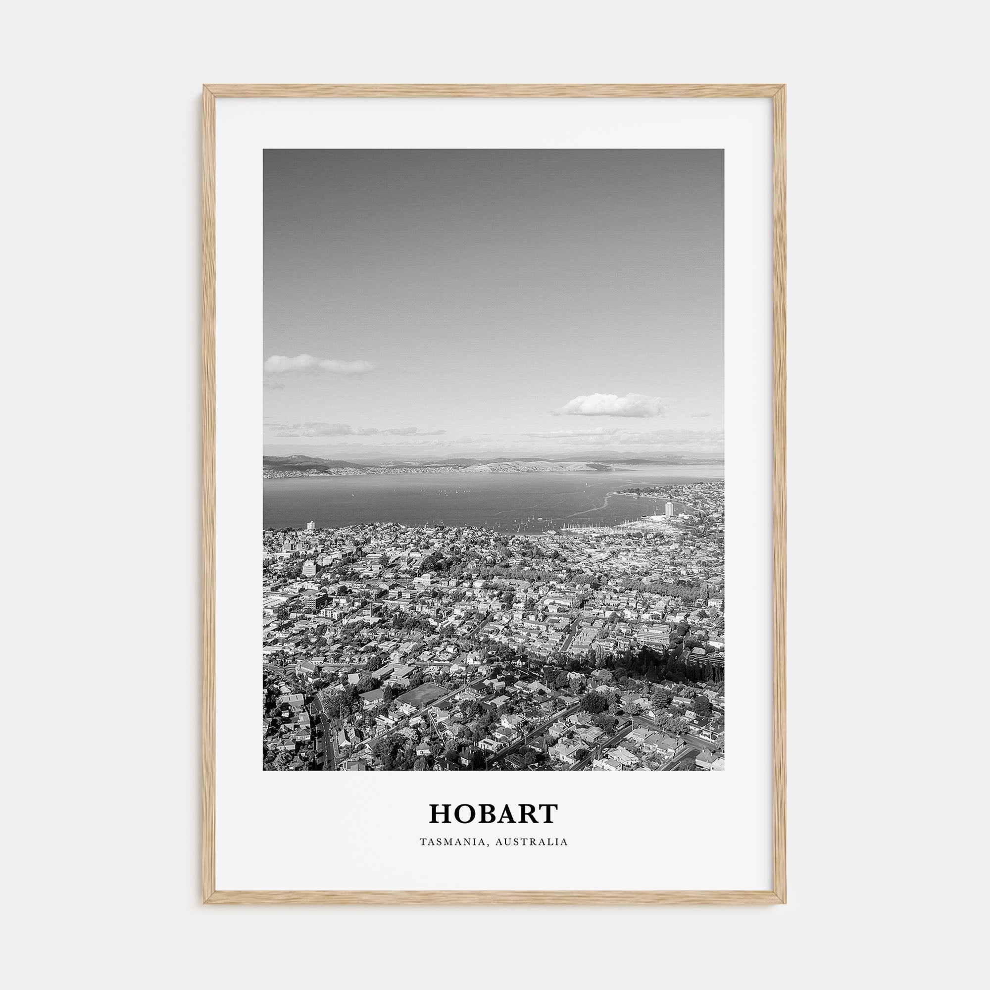 Hobart Portrait B&W Poster