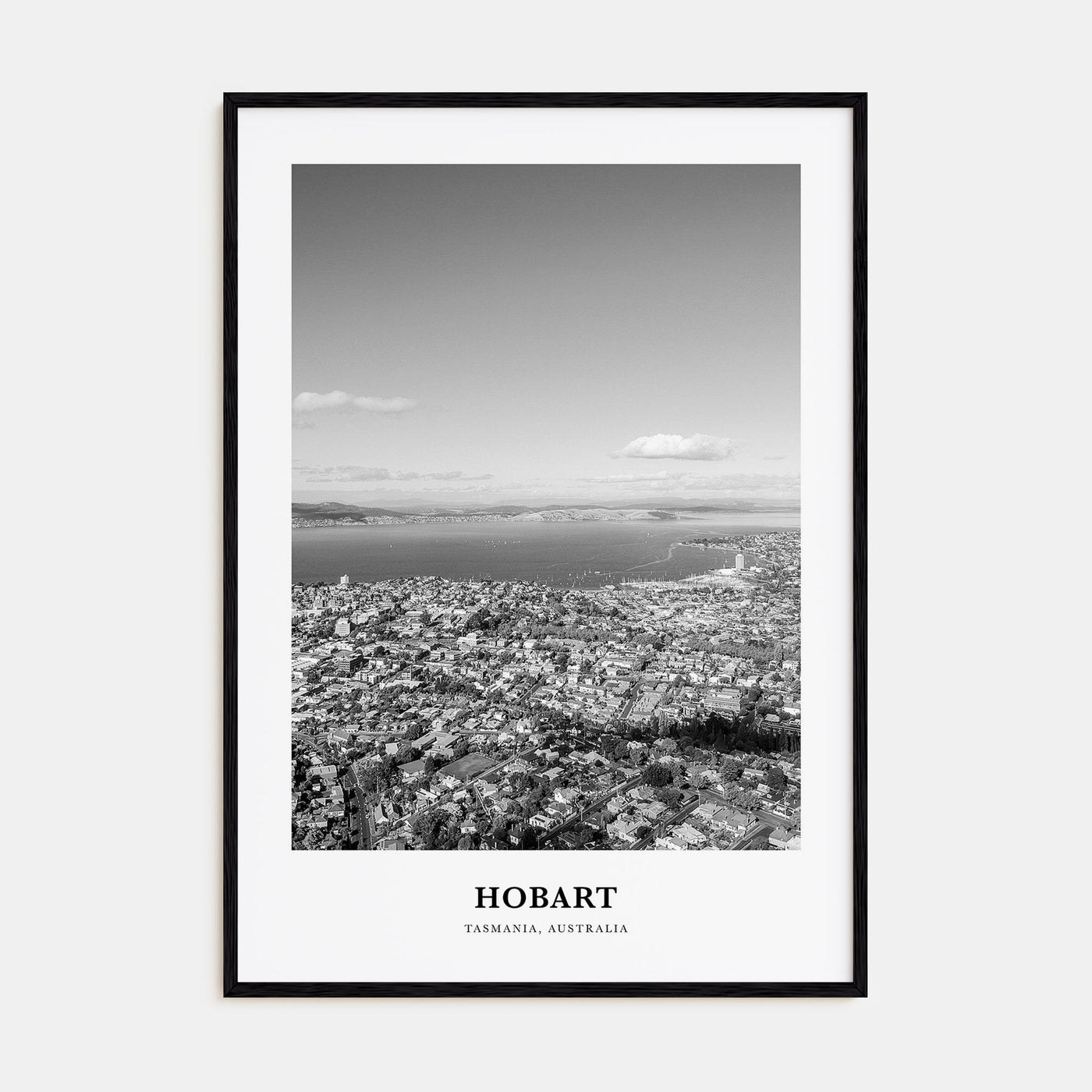 Hobart Portrait B&W Poster