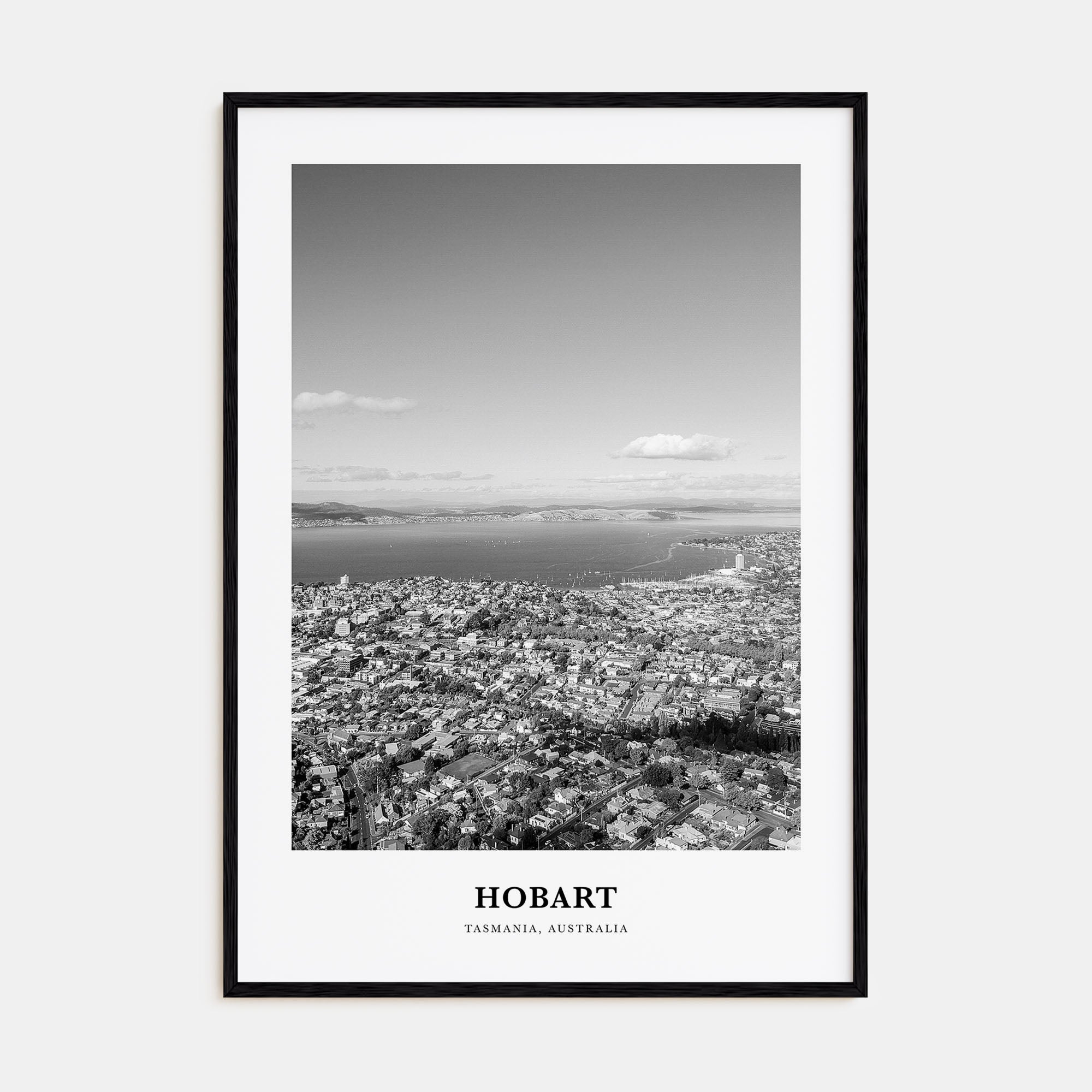 Hobart Portrait B&W Poster
