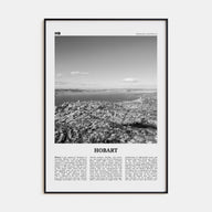 Hobart Travel B&W Poster