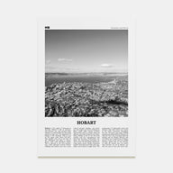 Hobart Travel B&W Poster