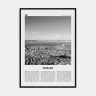 Hobart Travel B&W Poster