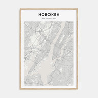 Hoboken Map Portrait Poster