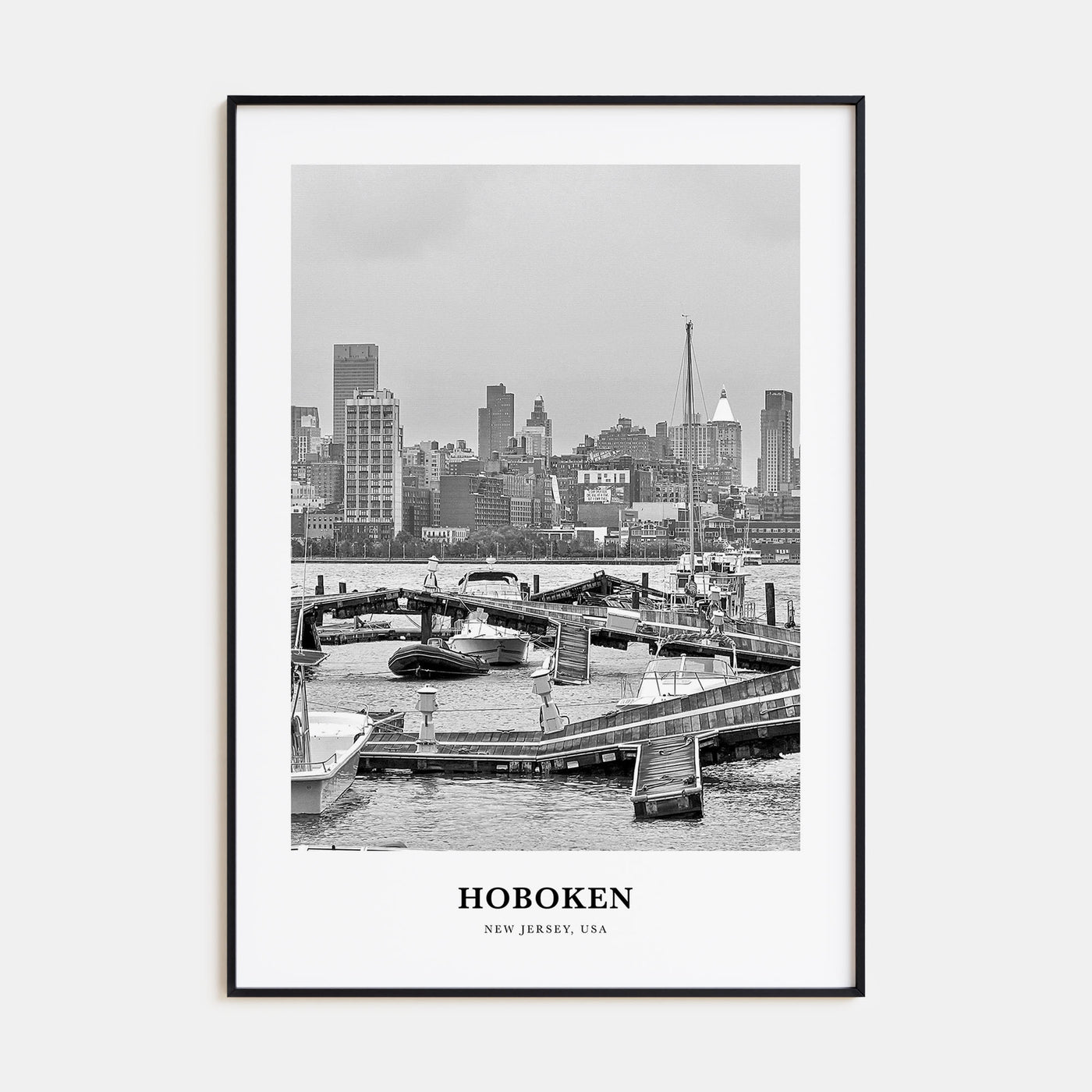 Hoboken Portrait B&W No 1 Poster
