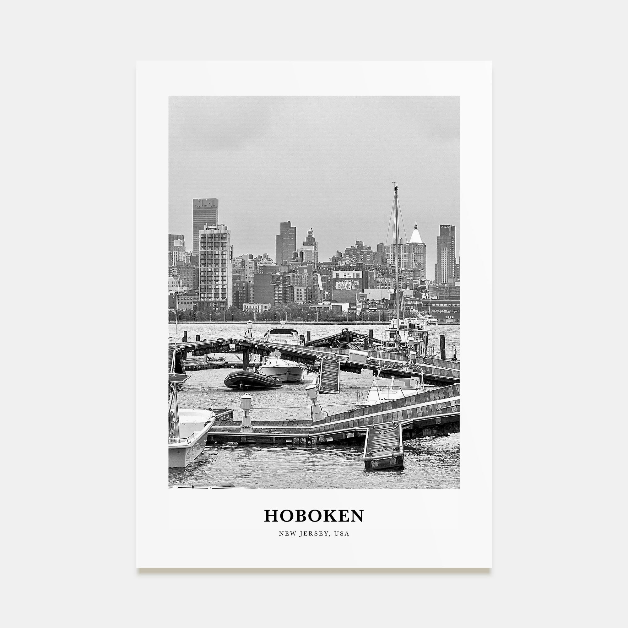 Hoboken Portrait B&W No 1 Poster