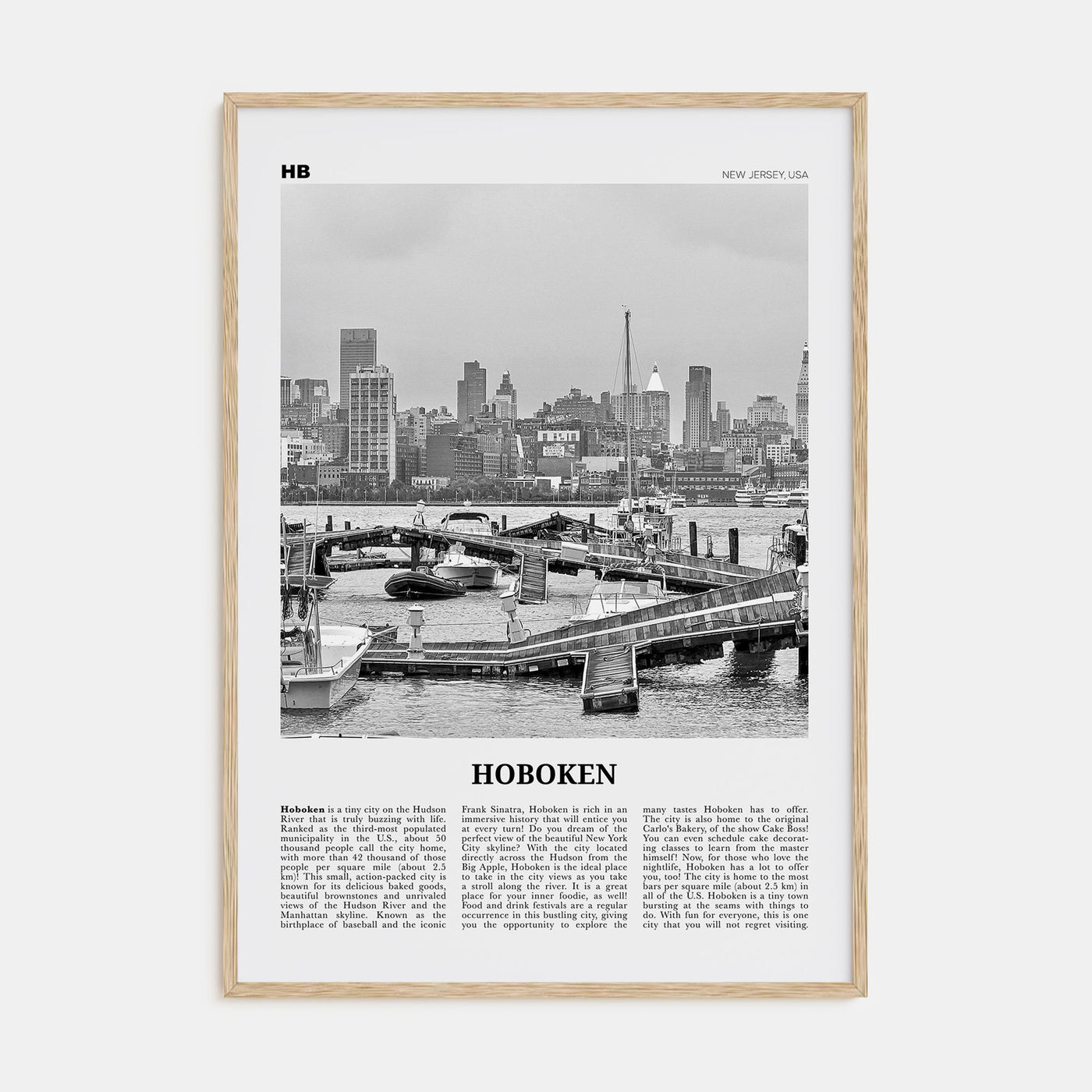 Hoboken Travel B&W No 1 Poster