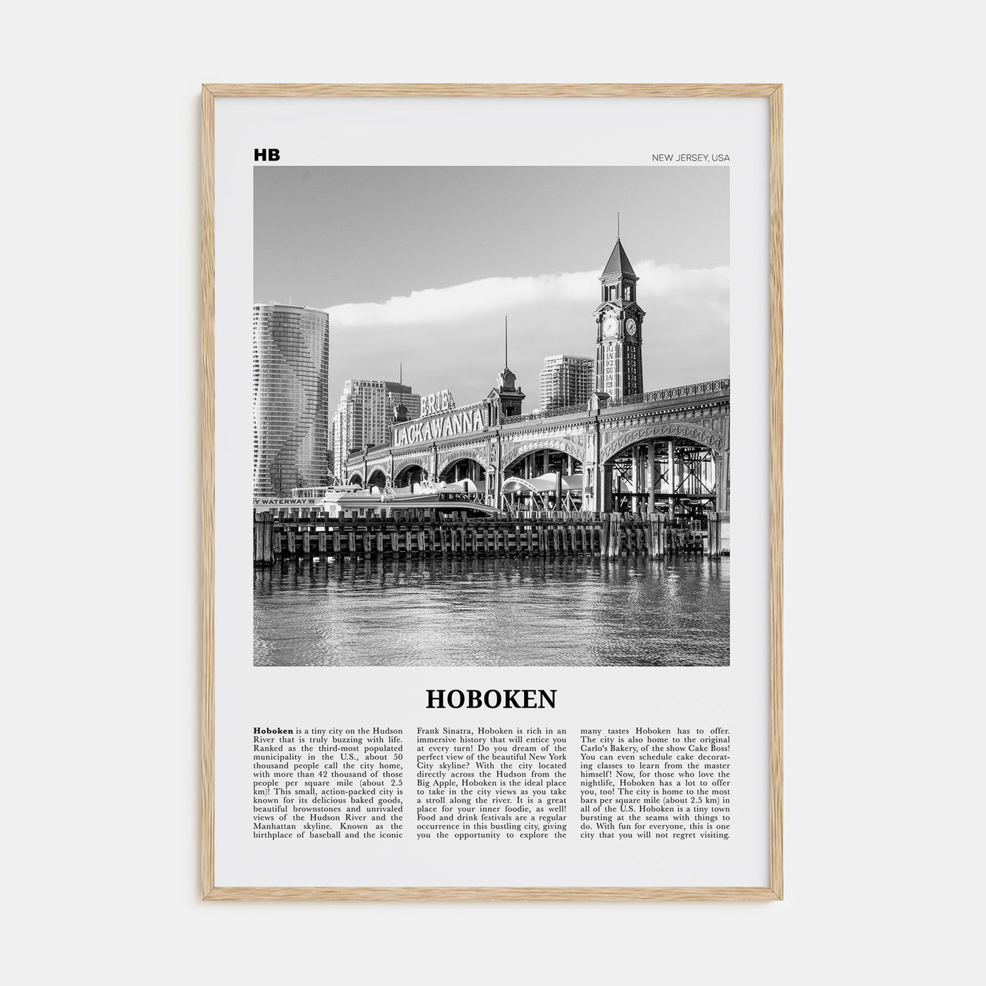 Hoboken Travel B&W No 2 Poster