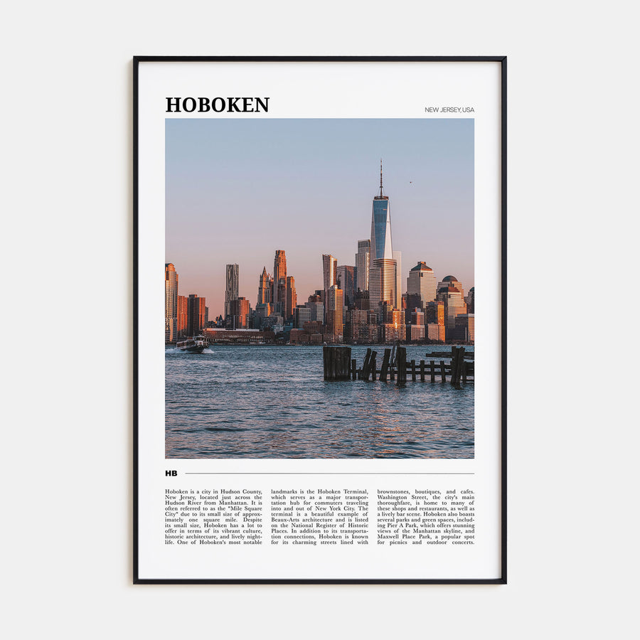 Hoboken Travel Color Poster