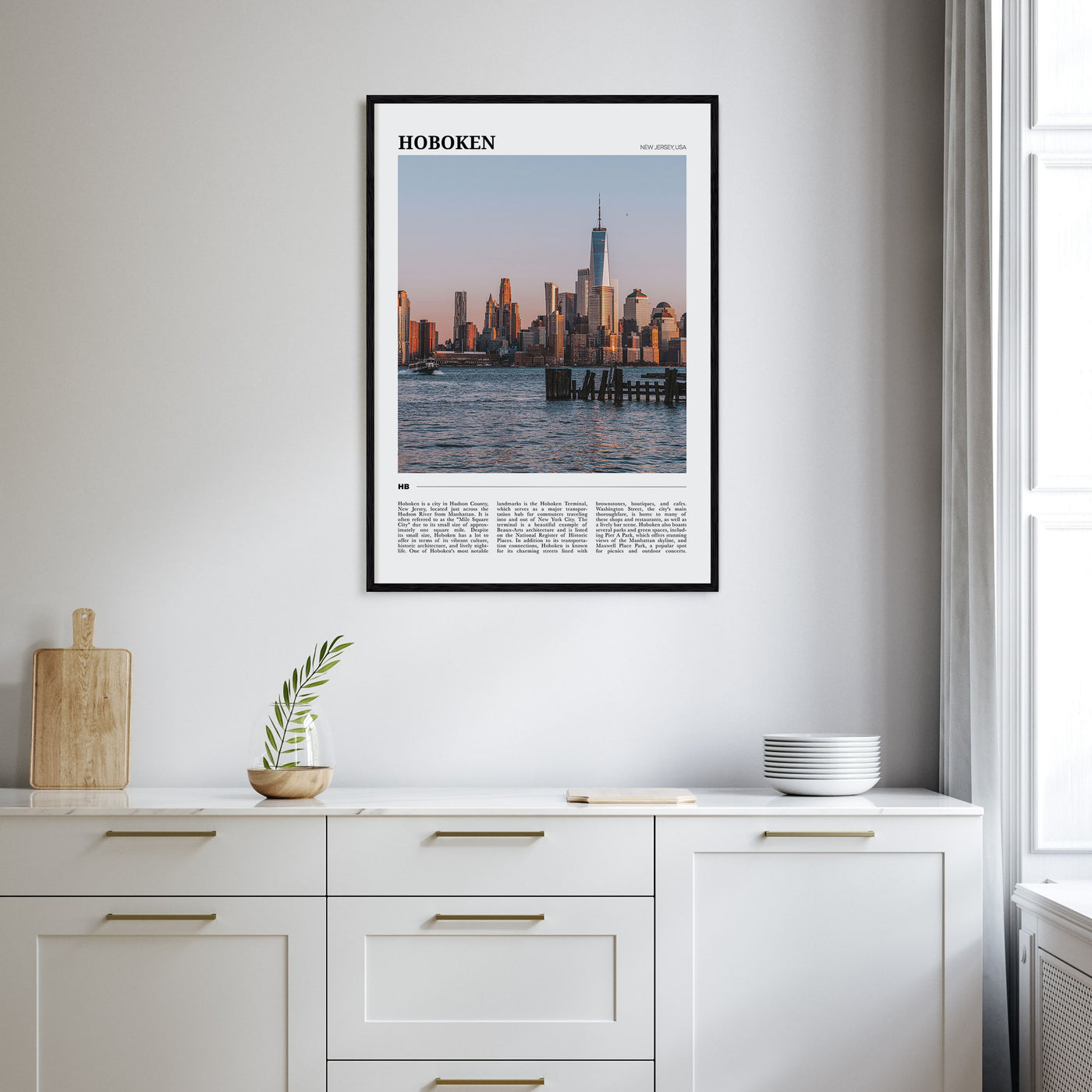 Hoboken Travel Color Poster