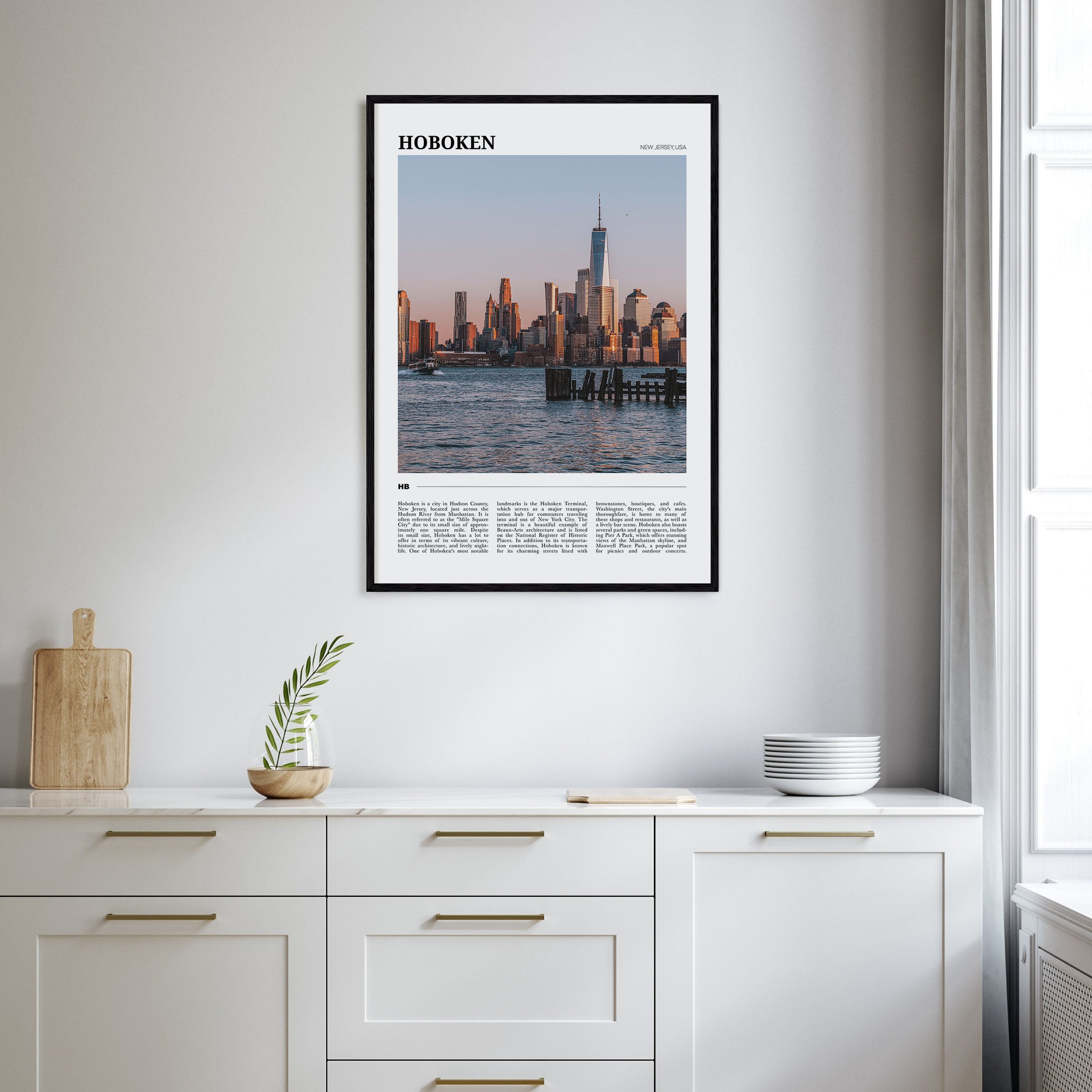 Hoboken Travel Color Poster