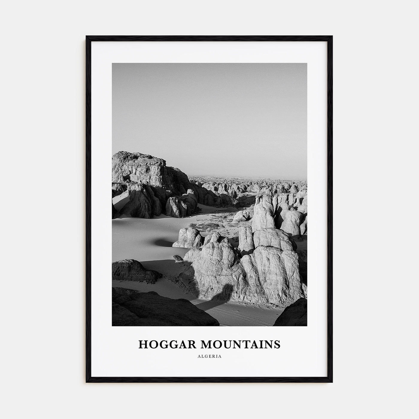 Hoggar Mountains Portrait B&W Poster