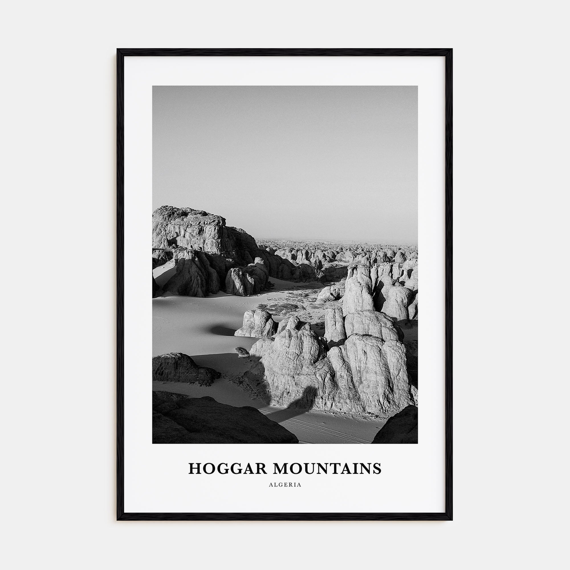 Hoggar Mountains Portrait B&W Poster