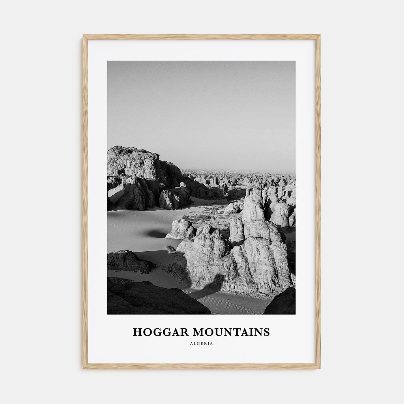 Hoggar Mountains Portrait B&W Poster