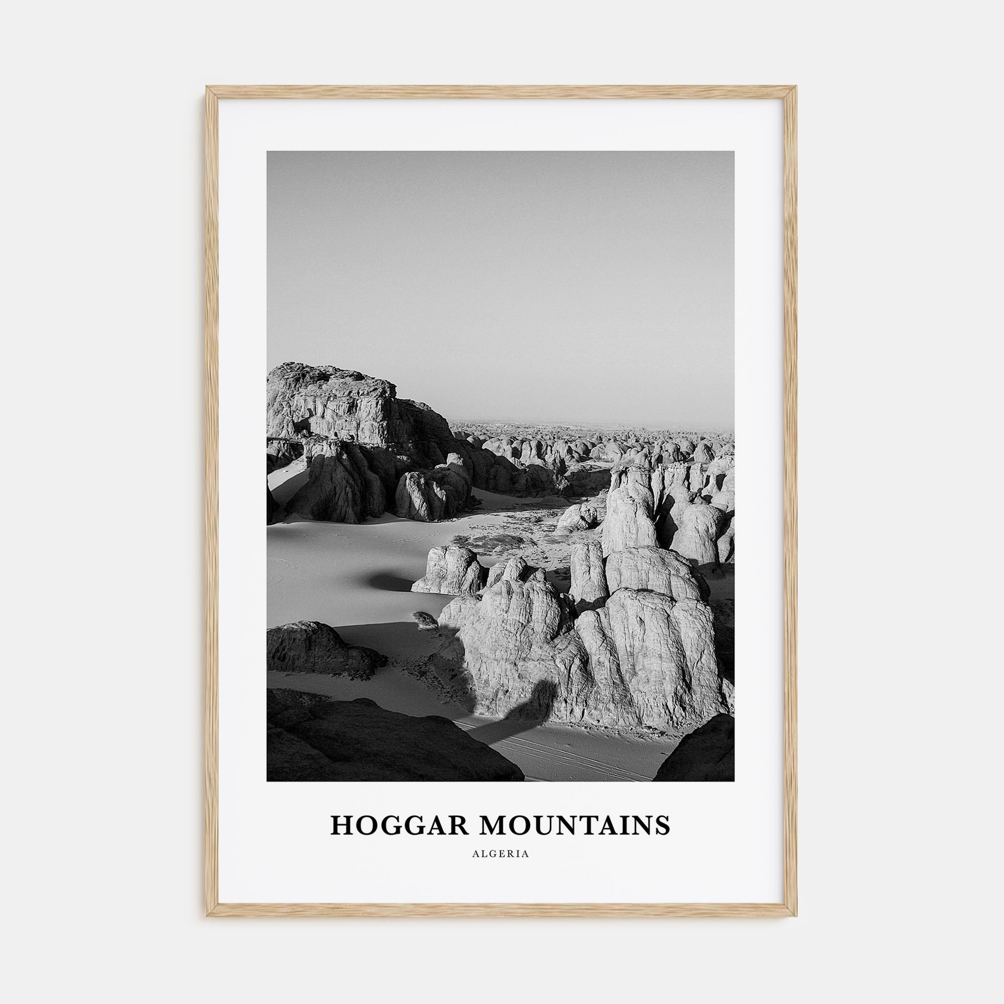 Hoggar Mountains Portrait B&W Poster