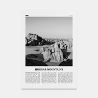 Hoggar Mountains Travel B&W Poster