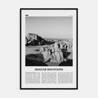 Hoggar Mountains Travel B&W Poster