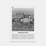 Hohenzollern Travel B&W Poster