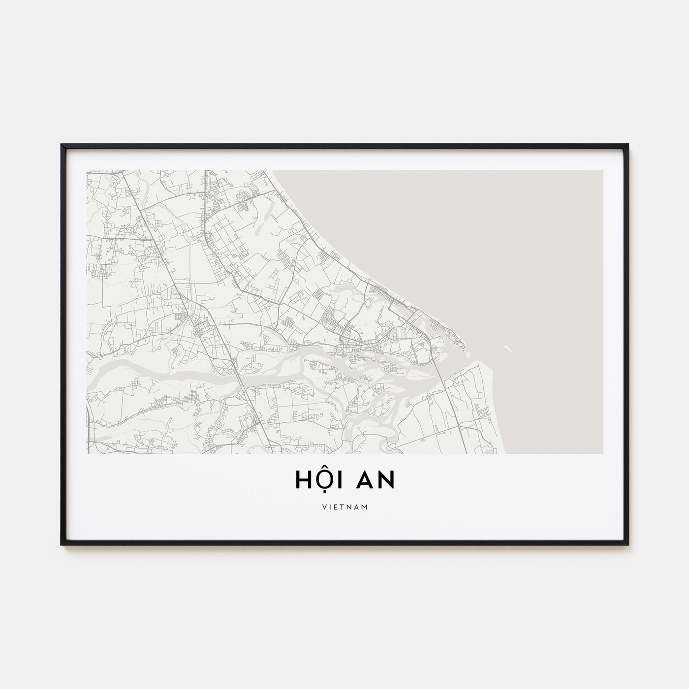 Hoi An Map Landscape Poster