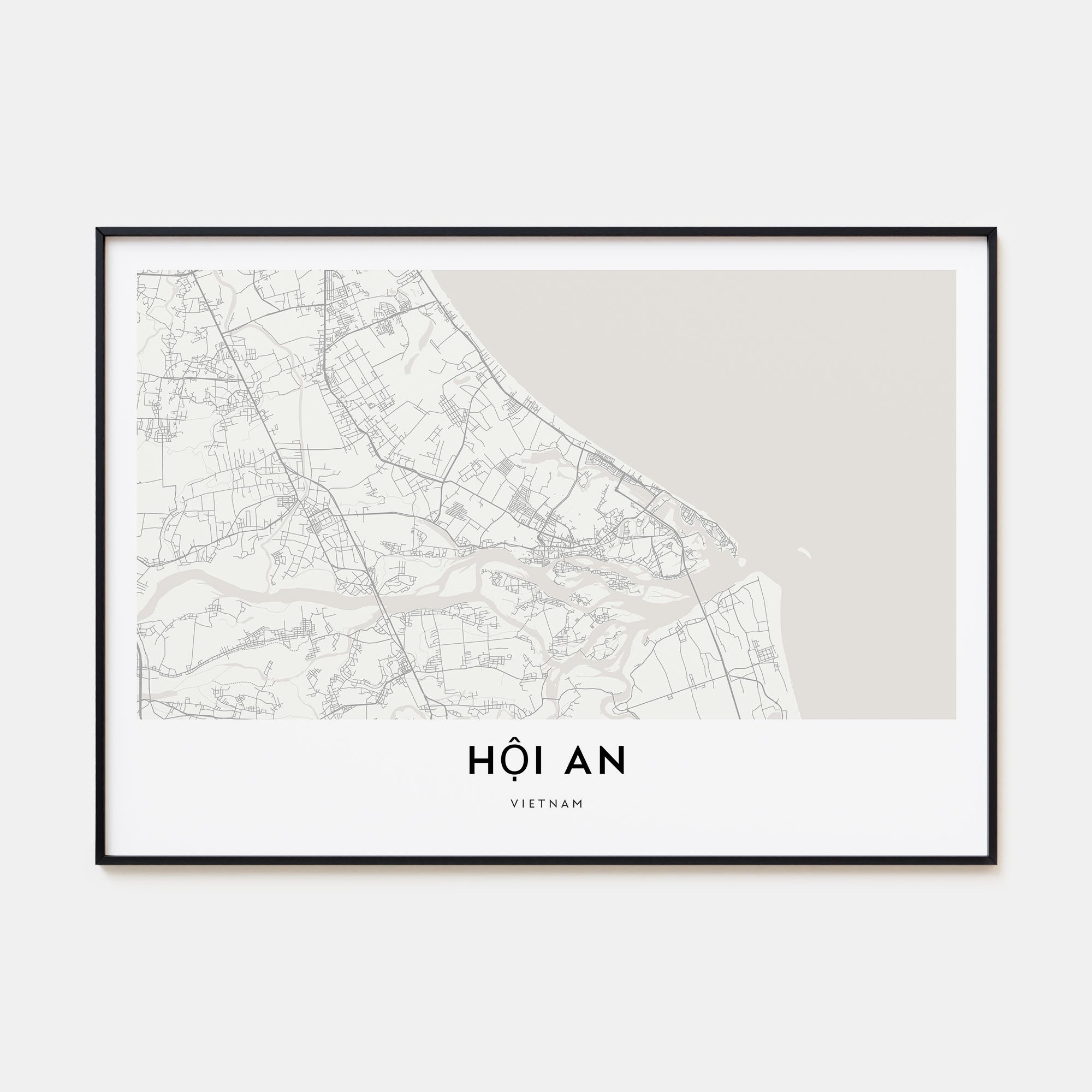 Hoi An Map Landscape Poster